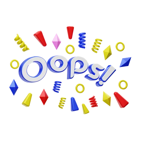 Oops  3D Illustration