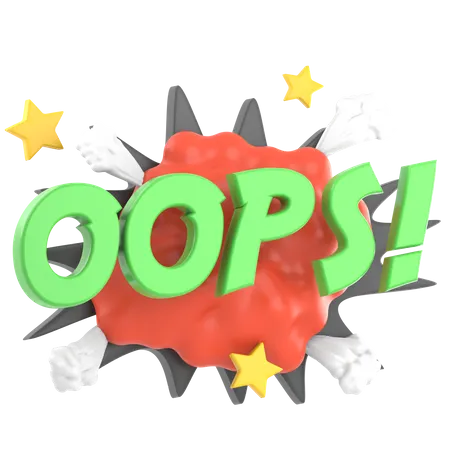 OOPS  3D Sticker