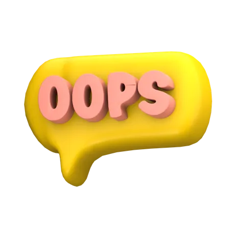 Oops  3D Sticker