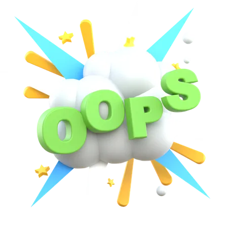 Oops Sticker  3D Icon