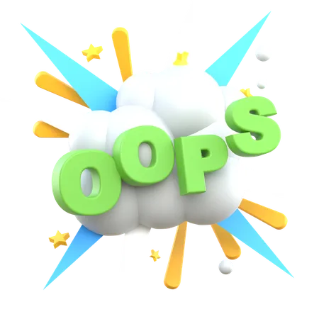 Oops Sticker  3D Sticker