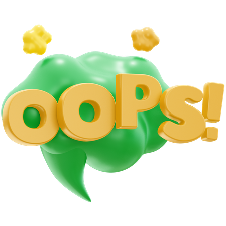 Oops Sticker  3D Icon