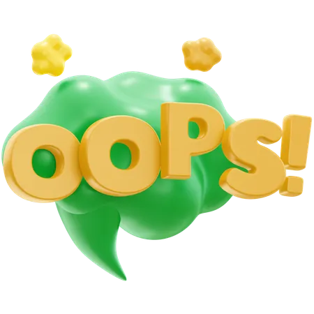 Oops Sticker  3D Icon