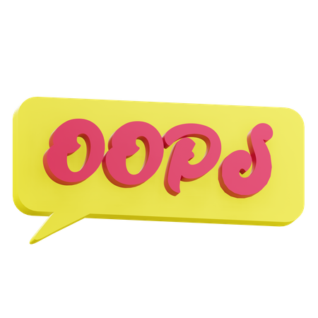 Oops Sticker  3D Icon