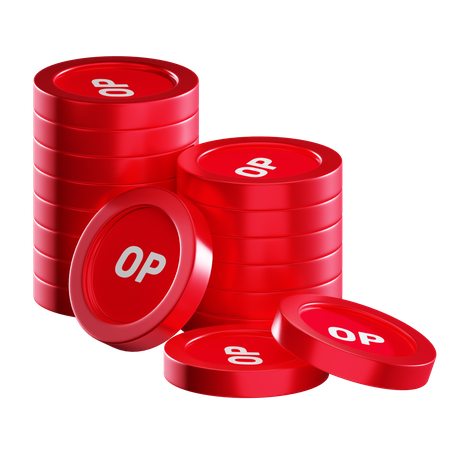 Op Coin Stacks  3D Icon