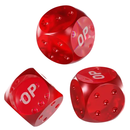 Op Glass Dice Crypto  3D Icon