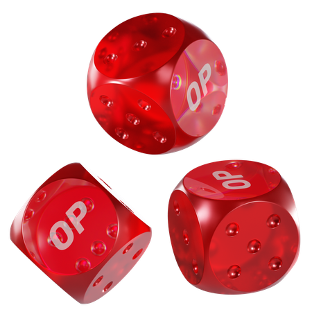 Op Glass Dice Crypto  3D Icon