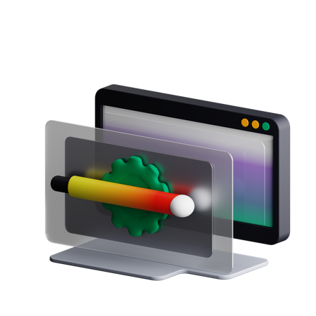 Controle deslizante de opacidade  3D Icon