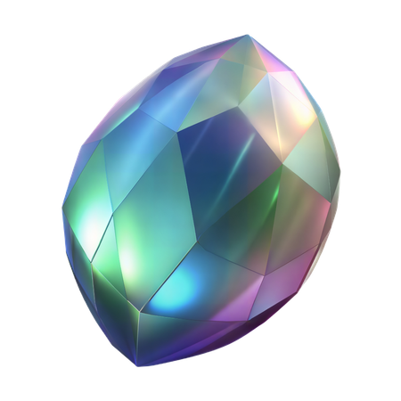 Opal Gemstone  3D Icon
