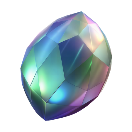 Pierre précieuse opale  3D Icon