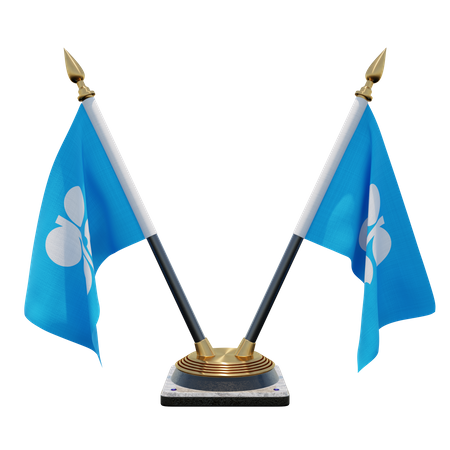 OPEC Double Desk Flag Stand  3D Flag