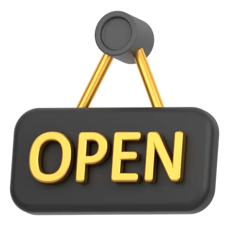 3 D Icon Of A Open Sign 3D Icon