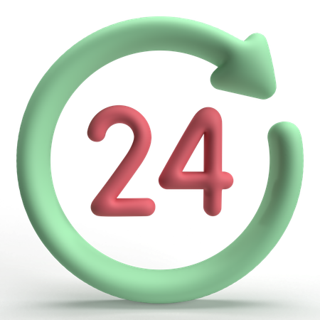 Open 24 Hours  3D Icon