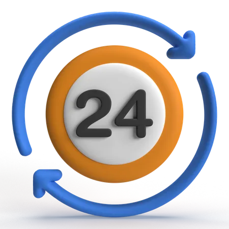 Open 24 Hours  3D Icon