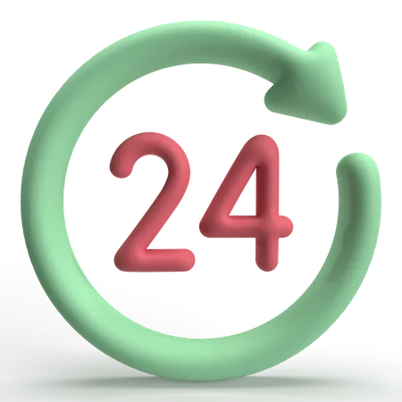 Open 24 Hours  3D Icon