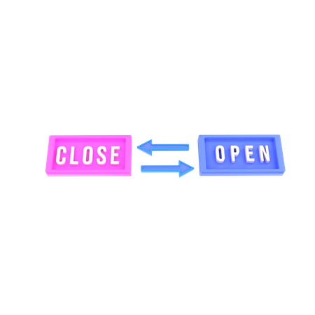 Open And Close  3D Icon