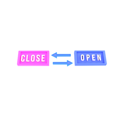 Open And Close  3D Icon