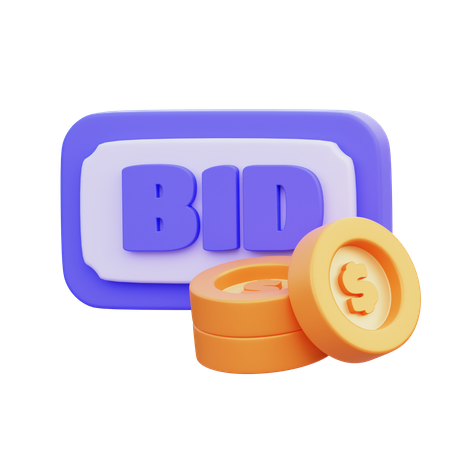 Open Bid  3D Icon