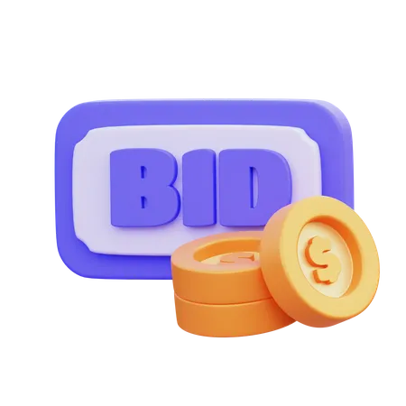 Open Bid  3D Icon