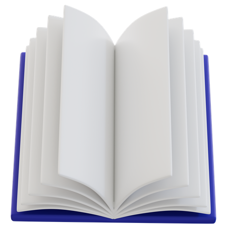 Open Blank Book  3D Icon