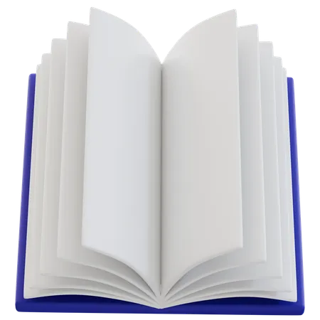 Open Blank Book  3D Icon