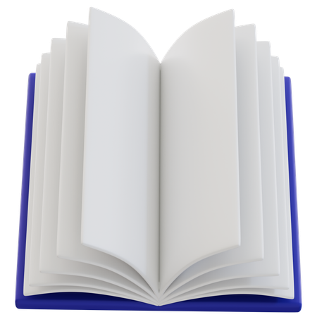 Open Blank Book  3D Icon