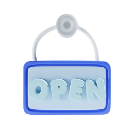 Open Sign For Shop 3 D Illustration 3D Icon