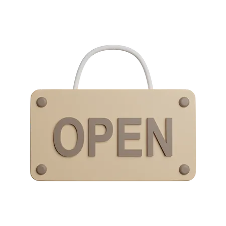 Open Store Information 3D Illustration