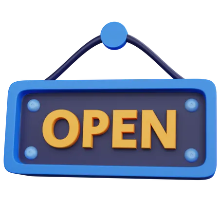 3 D Rendering Open Blue Board Isolated 3D Icon