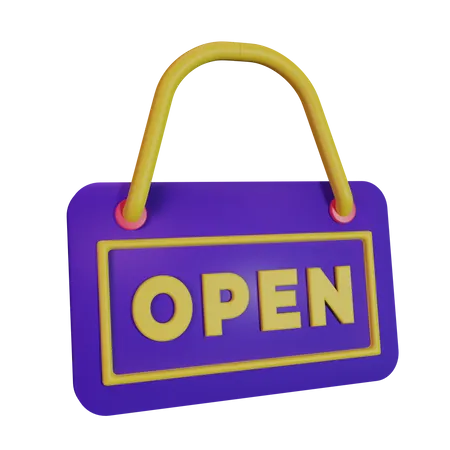 Hanging Open Sign 3 D Icon Suitable For Asset Finance Web Icon Digital Products Etc 3D Icon
