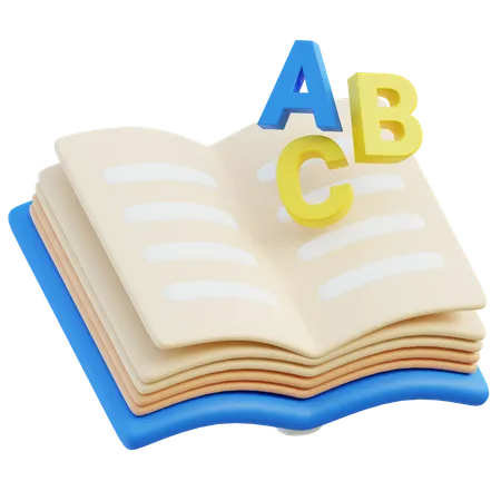 Educational Opened Book 3D Icon