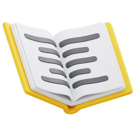 Open Book  3D Icon