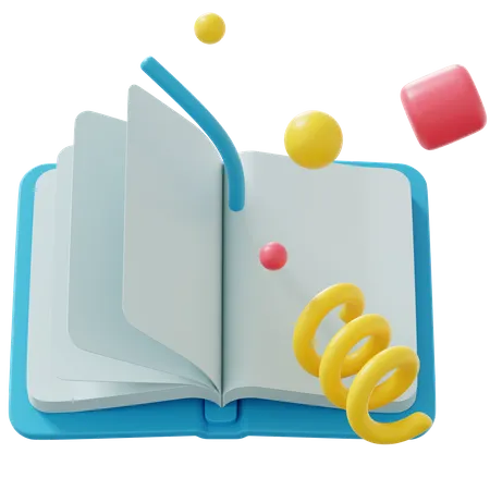 Open Book  3D Illustration