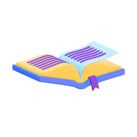 Open Book  3D Illustration