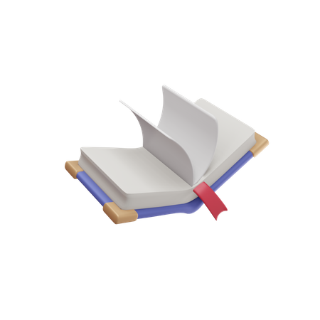 Open Book 3D Illustration