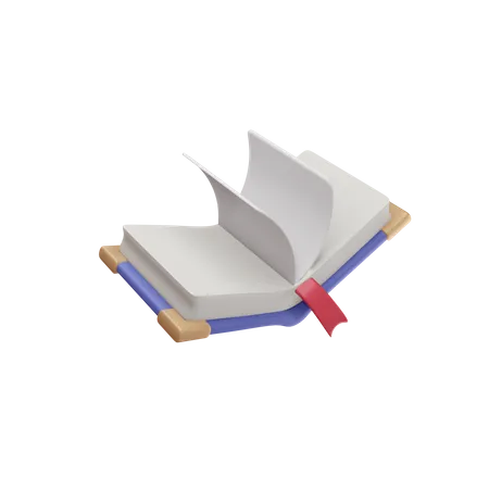 Open Book 3D Illustration