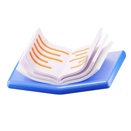 Open Book 3 D Icon Ilustration 3D Icon