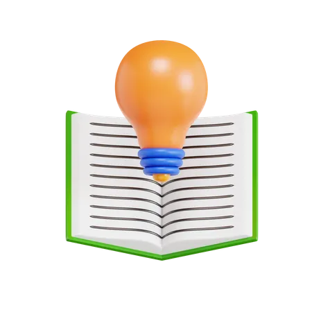 Open Book Lamp  3D Icon