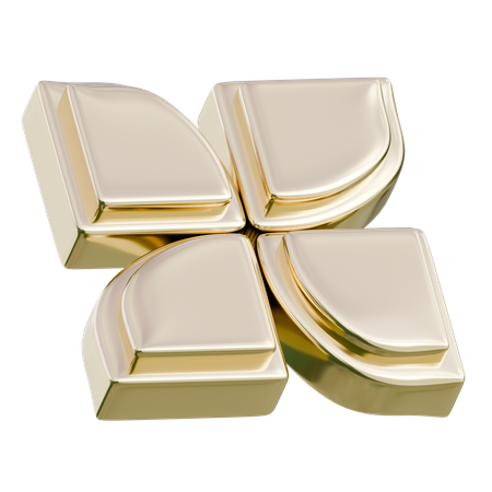 開いた本のモックアップ抽象的な形状  3D Icon