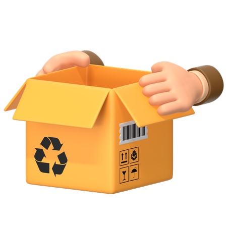 箱を開ける  3D Icon