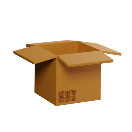 Open Box  3D Illustration