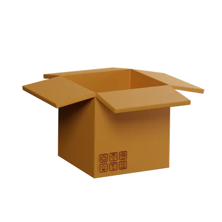 Open Box  3D Illustration