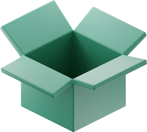 Open Box  3D Illustration