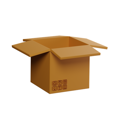 Open Box 3D Illustration