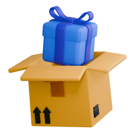 Open Box Gift  3D Icon