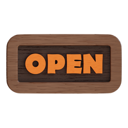 Open Button  3D Icon