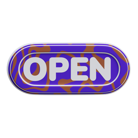 Open Button  3D Icon