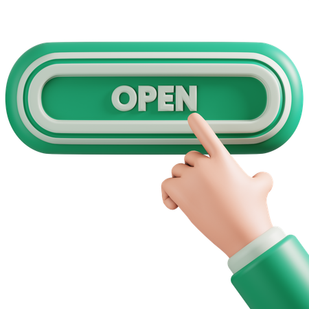Open button  3D Icon