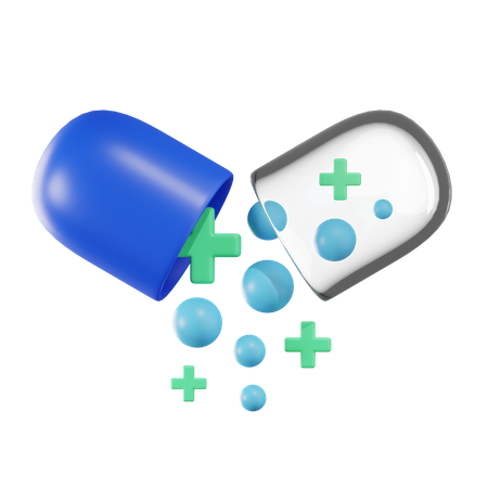 Open Capsule  3D Icon