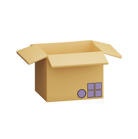 Open Cardboard  3D Icon